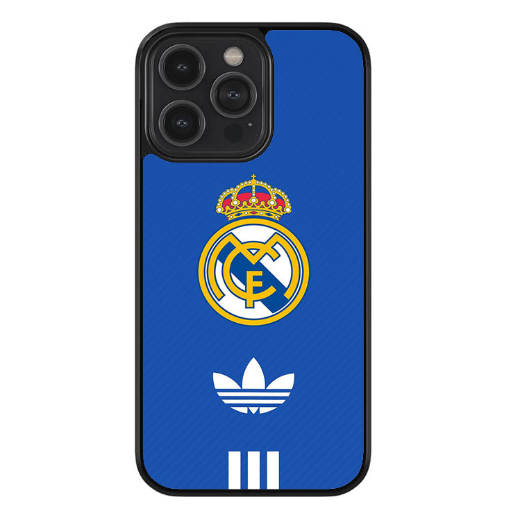 Real Madrid Blue Glossy Metal TPU Case