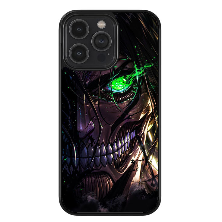 Eren Yeager Founding Titan Glossy Metal TPU Case