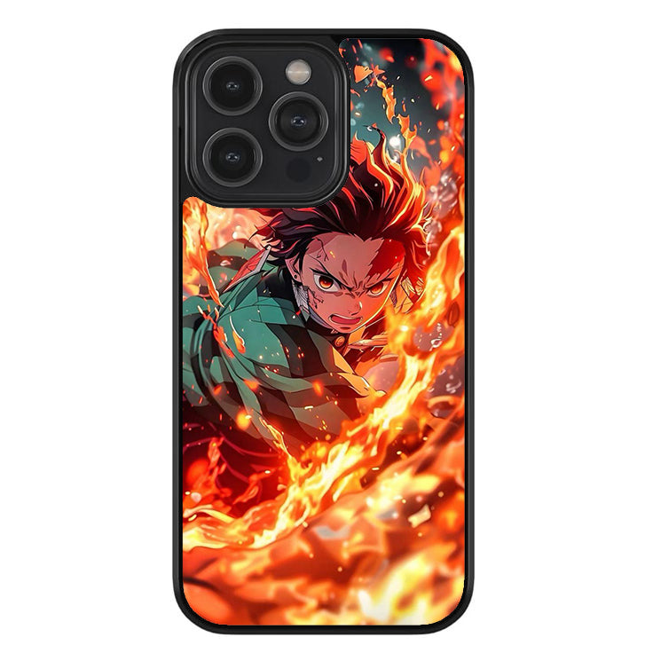 Flaming Slayer Glossy Metal TPU Case