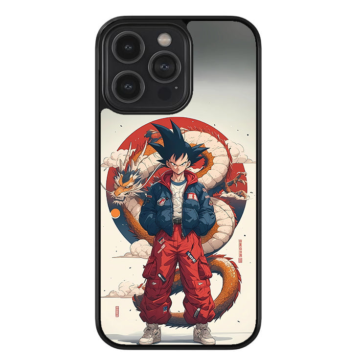 Goku & Shenron Streetwear Glossy Metal TPU Case
