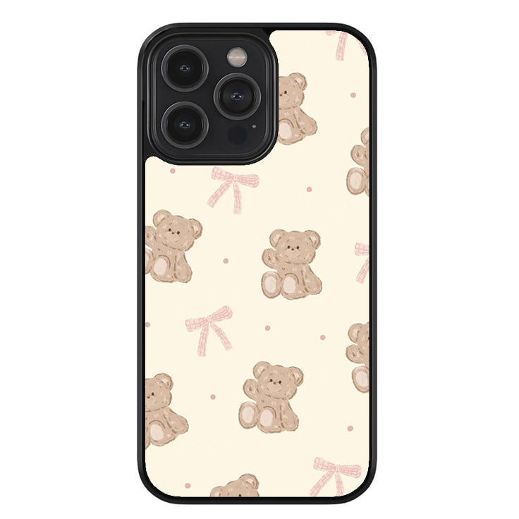 Baby Pink Gingham Glossy Metal TPU Case