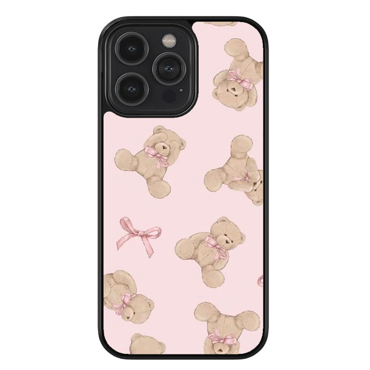 Teddy Ribbon Dream Glossy Metal TPU Case