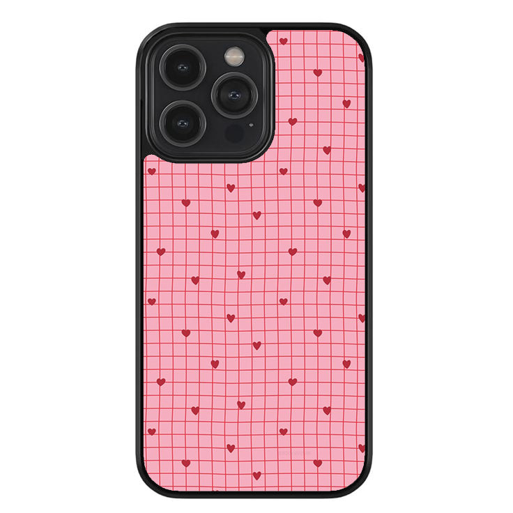Sweetheart Graph Paper Glossy Metal TPU Case