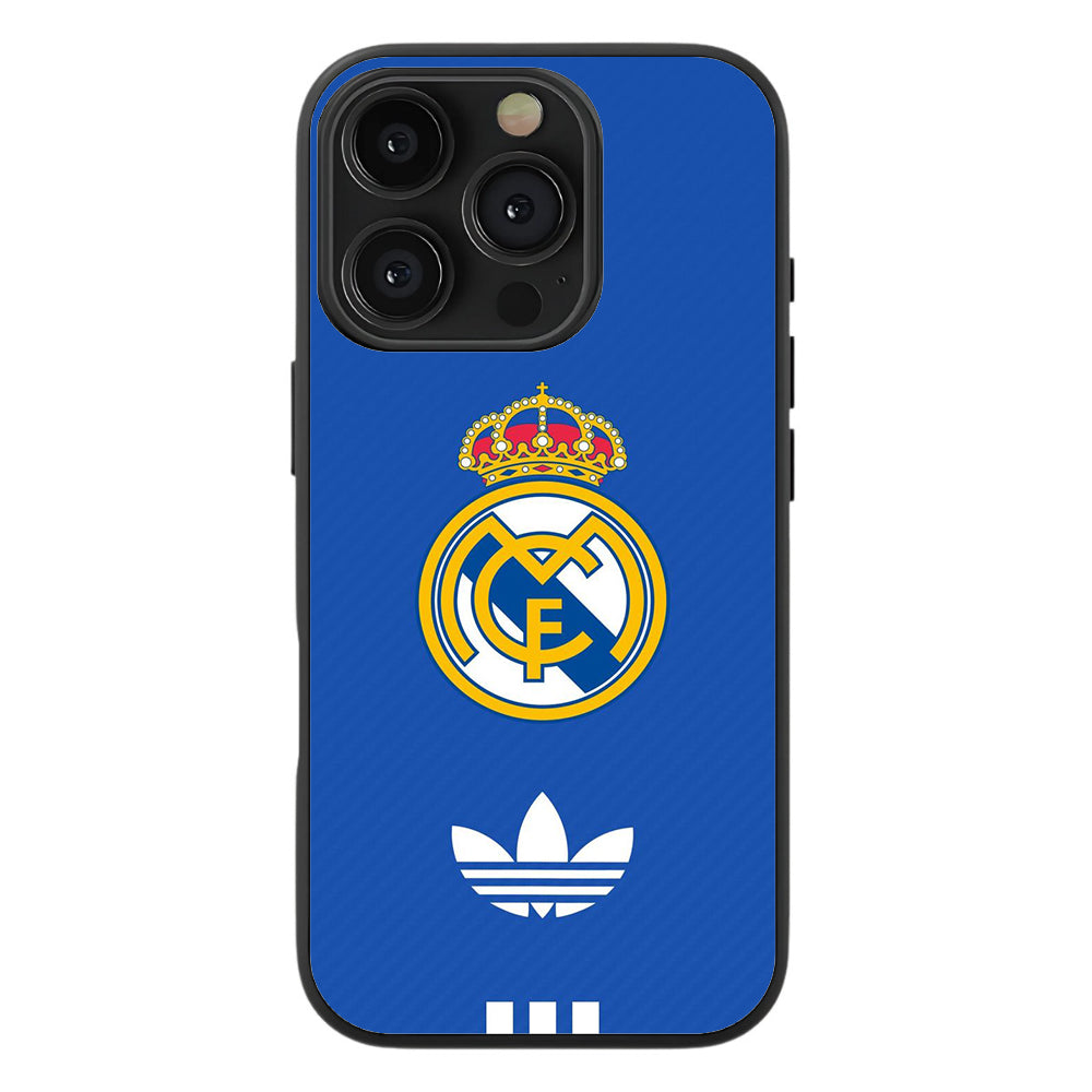 Real Madrid Blue Premium Tempered Glass Case