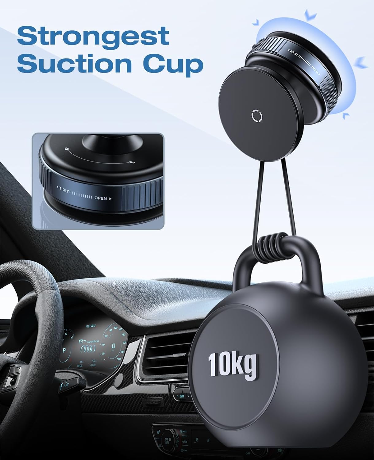 Famuzz india Vacuum Magnetic Suction Cup Phone Mount with 360 Degree Rotation