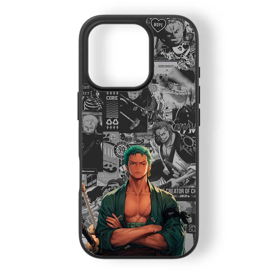 Zoro "King of Hell" Collage Premium Tempered Glass Case