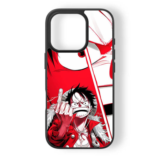 Luffy's Bold Statement Premium Tempered Glass Case