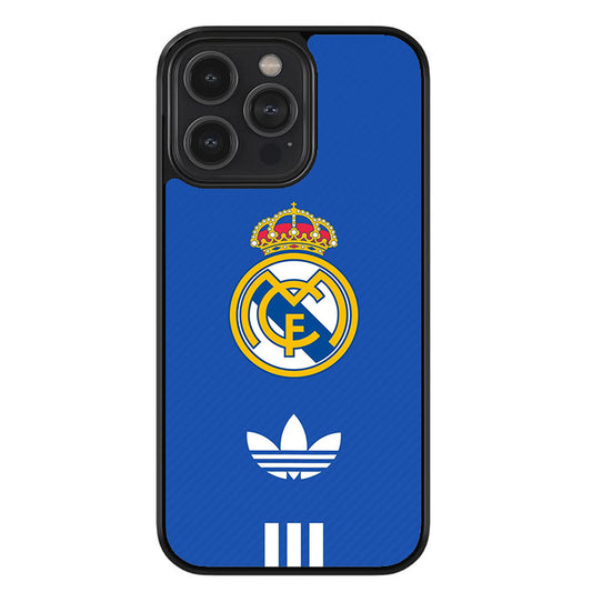 Real Madrid Blue Glossy Metal TPU Case