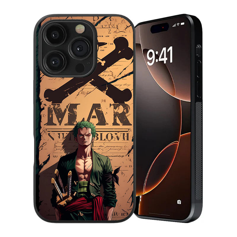 Roronoa Zoro Bounty Premium Tempered Glass Case