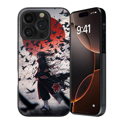Itachi Uchiha "Crimson Moon" Premium Tempered Glass Case