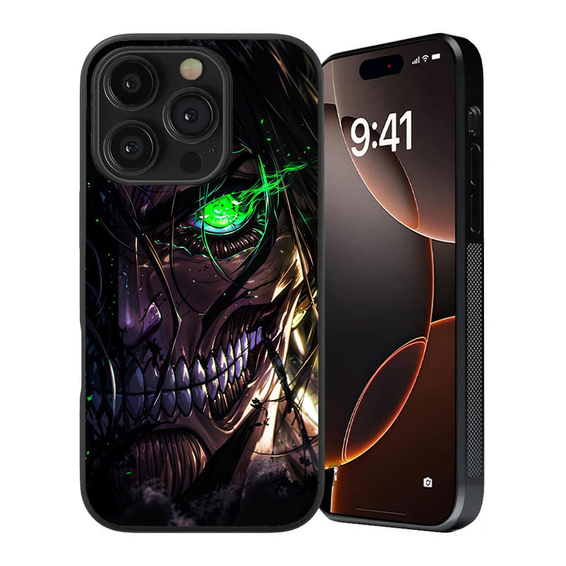 Eren Yeager Founding Titan Premium Tempered Glass Case