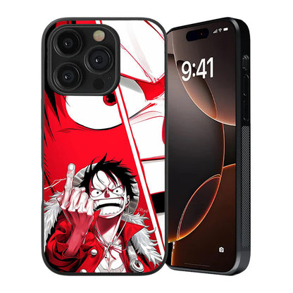 Luffy's Bold Statement Premium Tempered Glass Case