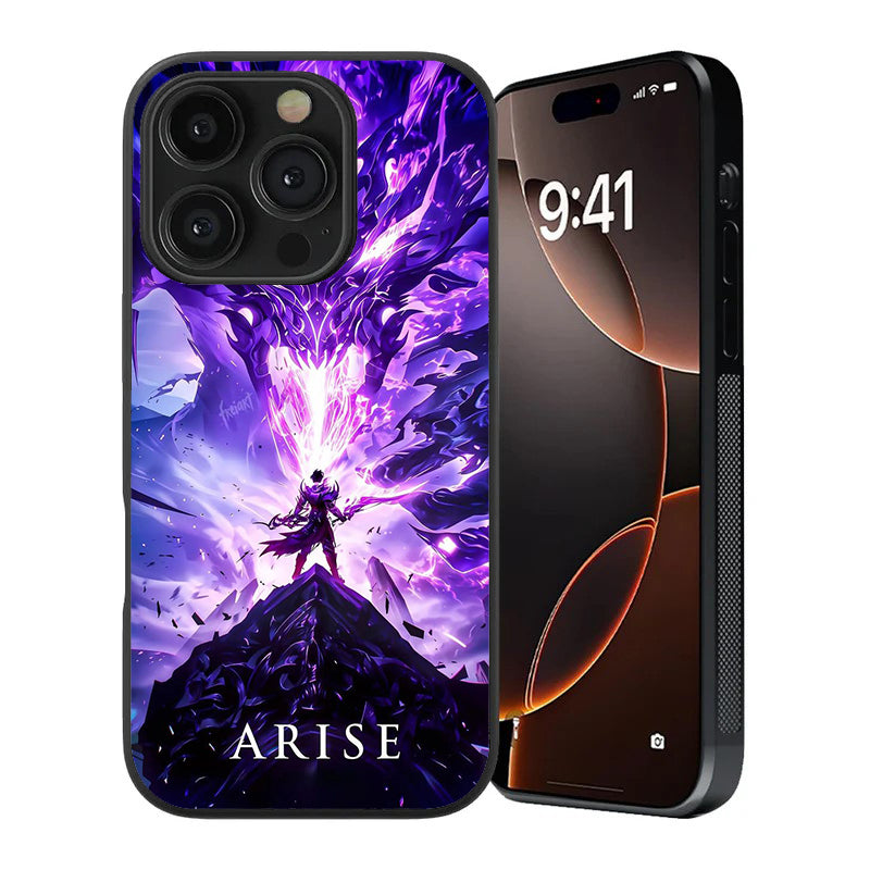 Solo Leveling "Arise" Premium Tempered Glass Case