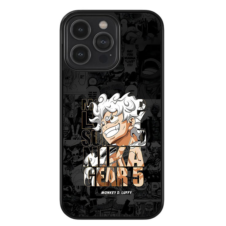 Monkey D. Luffy Gear 5 Comic Style Glossy Metal TPU Case