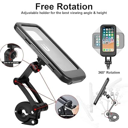 Famuzz india Waterproof 360° Bike & Motorcycle Phone Mount