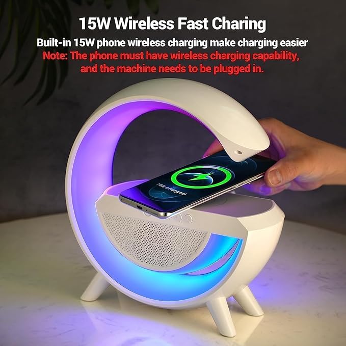 Famuzz india G-Shape Lamp | Speaker + Wireless Charger