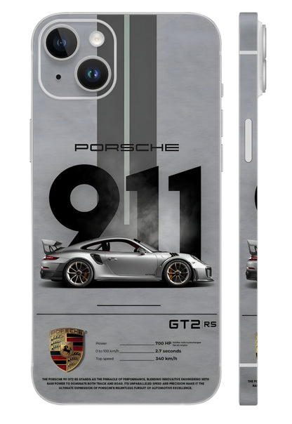 Porsche 911 GT2 RS Silver Apex Mobile Skin