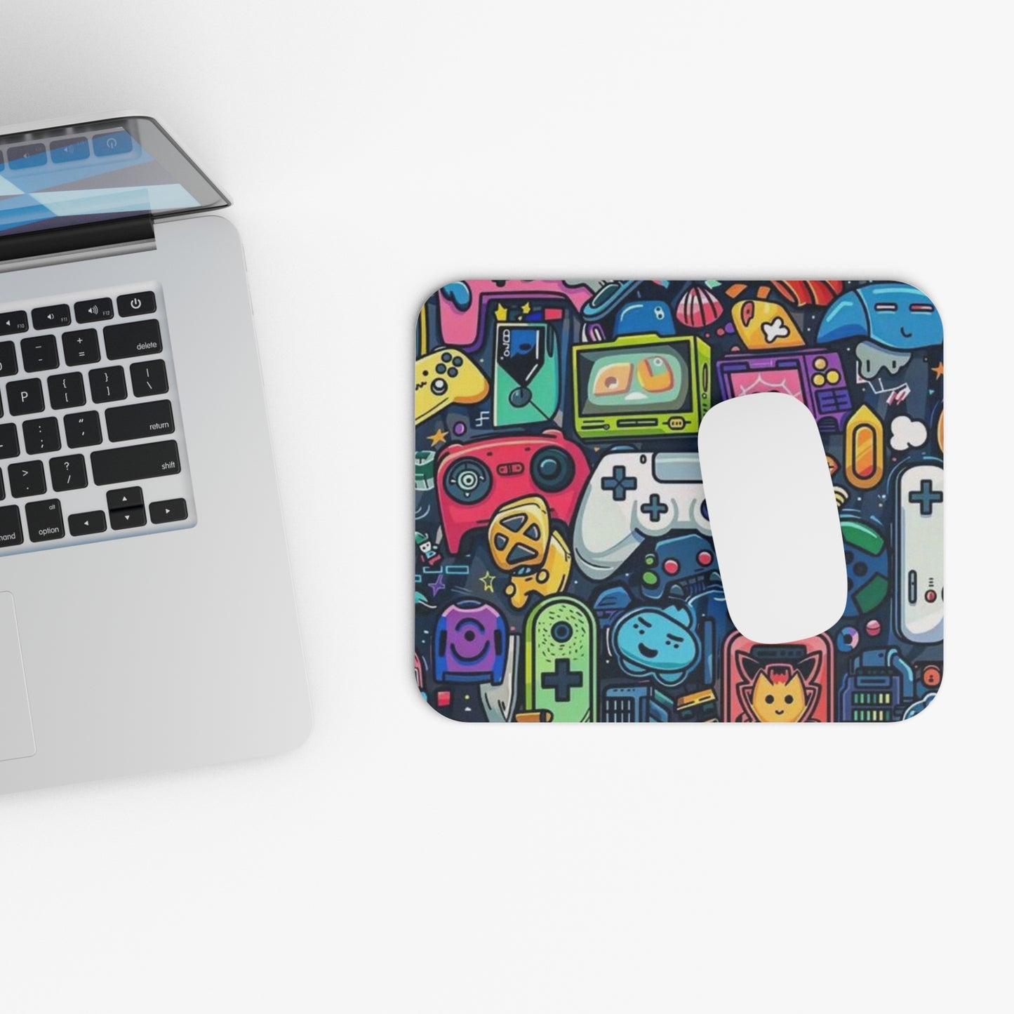 Gaming Controller Collage Mouse Pad
