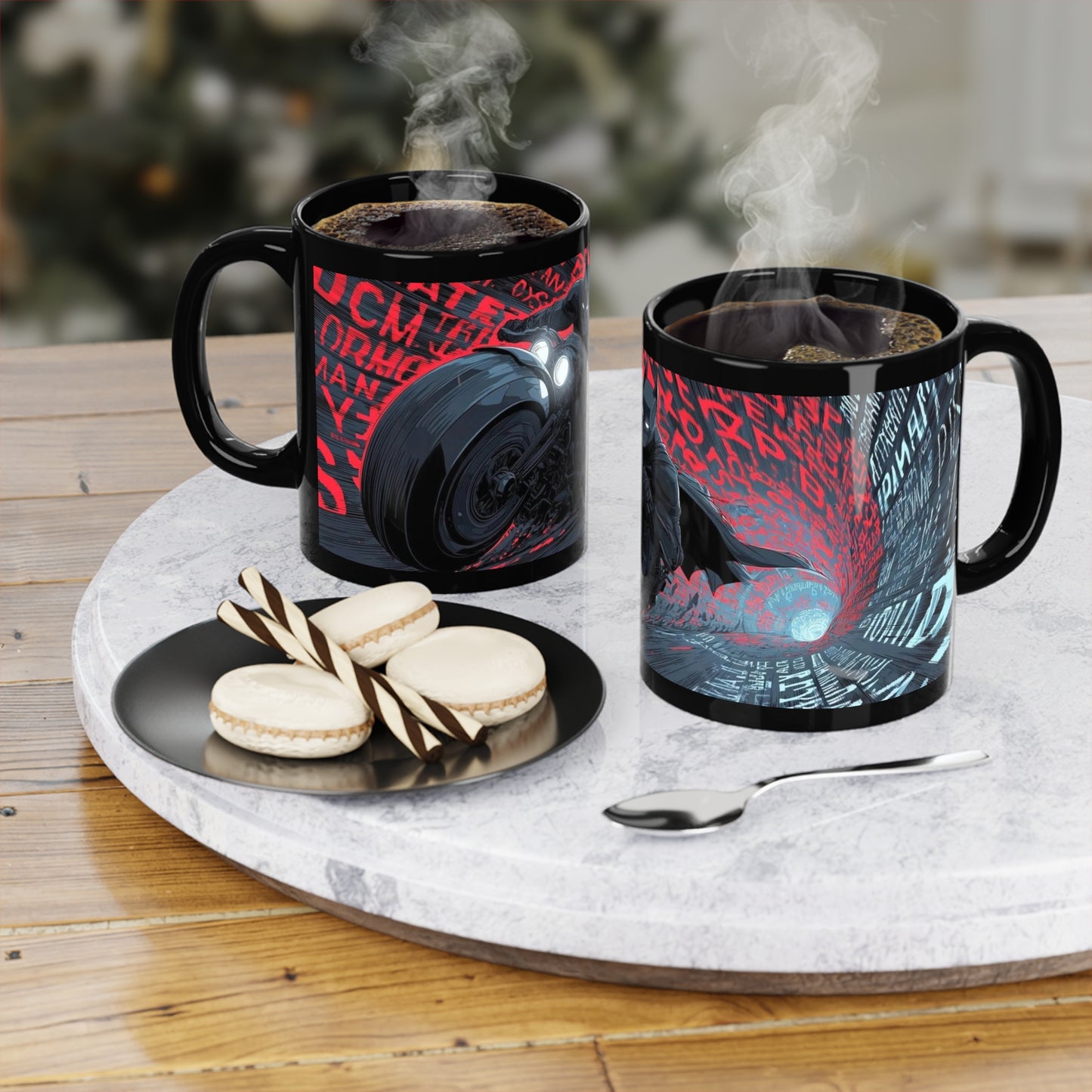 Batman: The Chase Black Coffee Mug