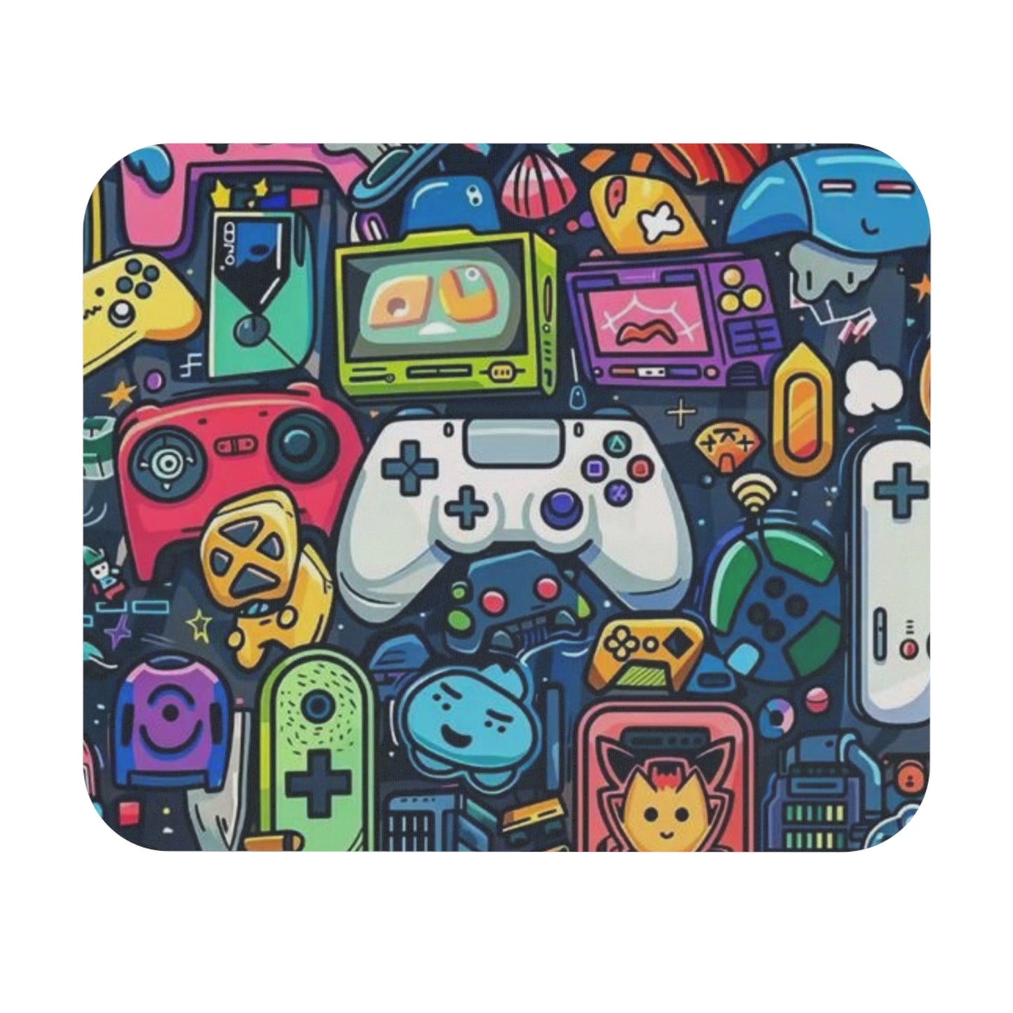 Gaming Controller Collage Mouse Pad