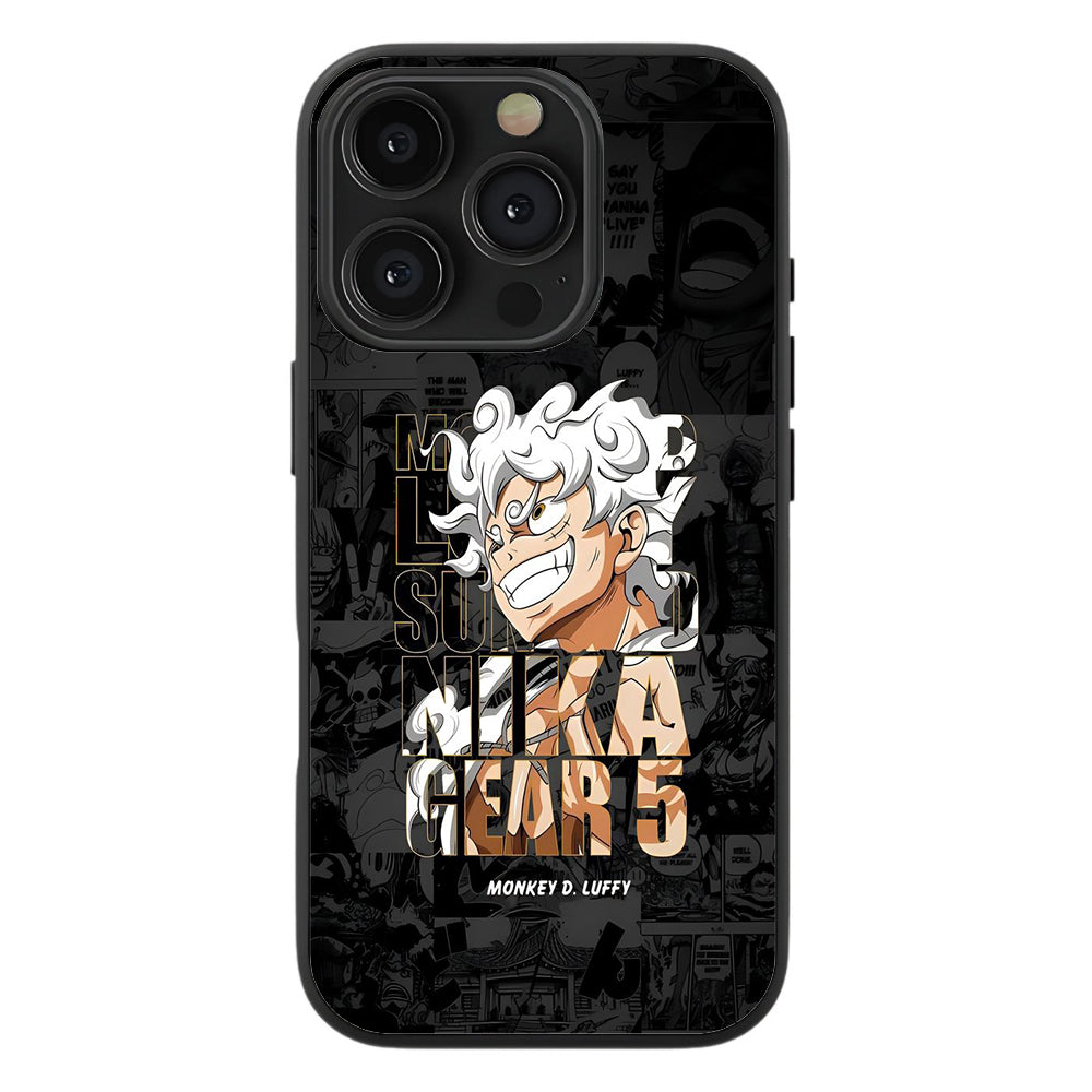 Monkey D. Luffy Gear 5 Comic Style Glass Case