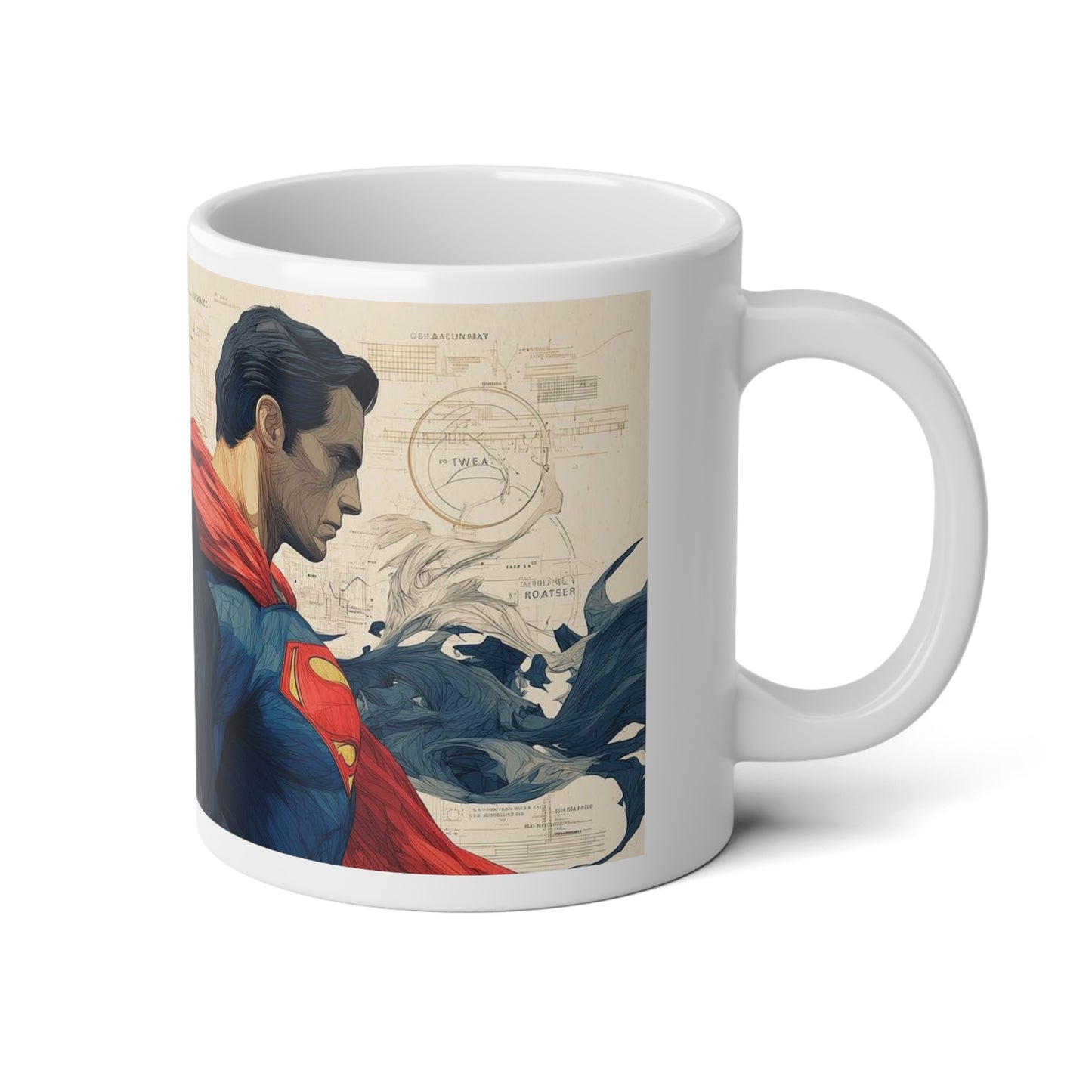 Supermen & Batman Art Coffee Mug