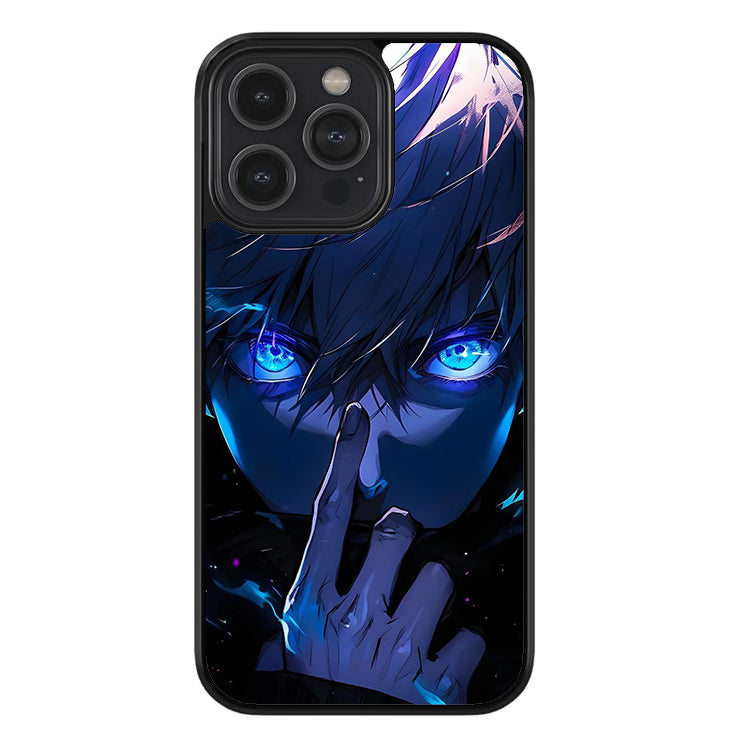 Gojo Satoru "Limitless Eyes" Glossy Metal TPU Case