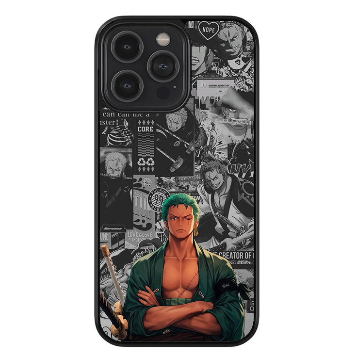 Zoro "King of Hell" Collage Glossy Metal TPU Case