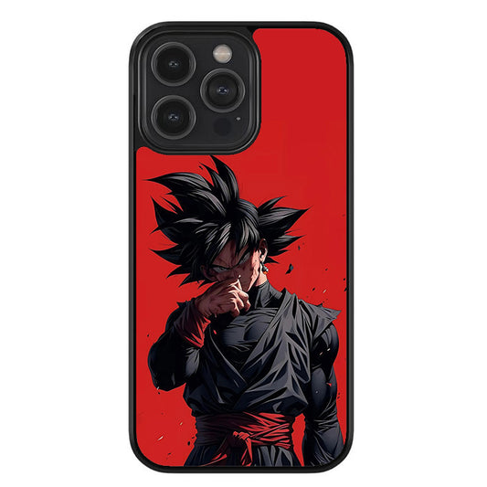 Red Void Goku Glossy Metal TPU Case