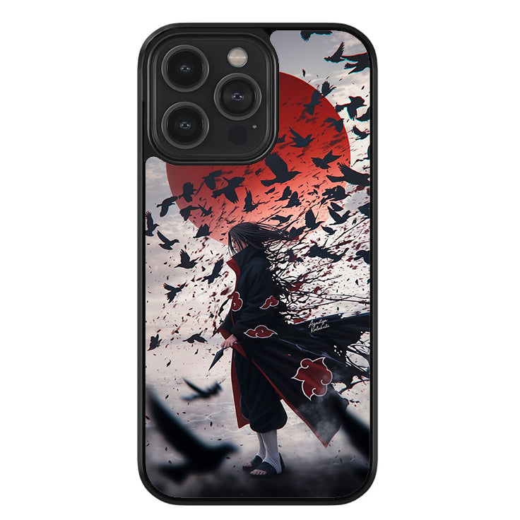 Itachi Uchiha "Crimson Moon" Glossy Metal TPU Case