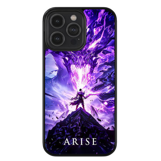 Solo Leveling "Arise" Glossy Metal TPU Case
