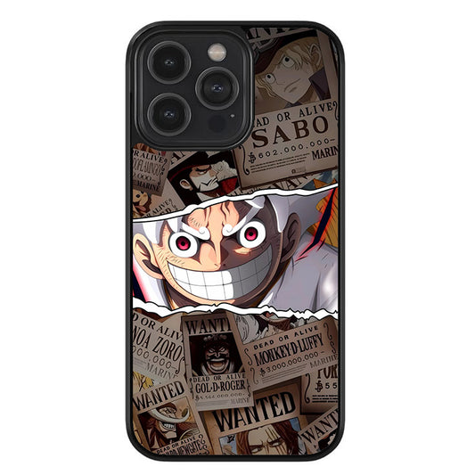 Luffy Wanted Glossy Metal TPU Case