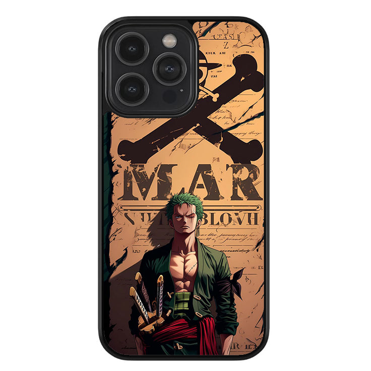 Roronoa Zoro Bounty Glossy Metal TPU Case