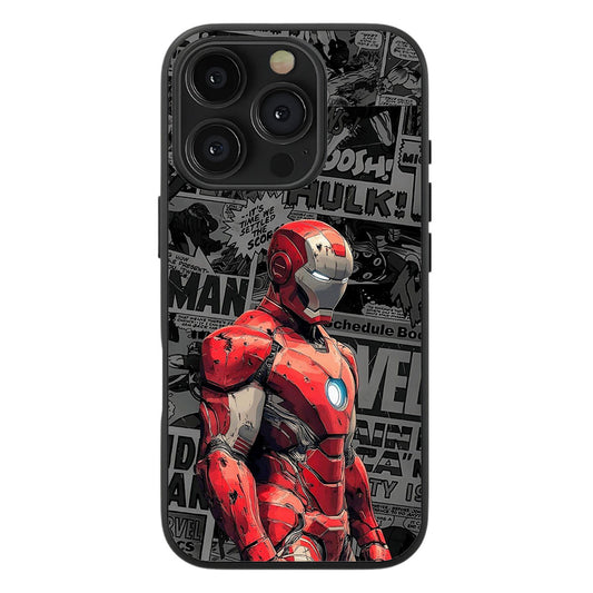 The Iron Suit Grayscale Premium Tempered Glass Case