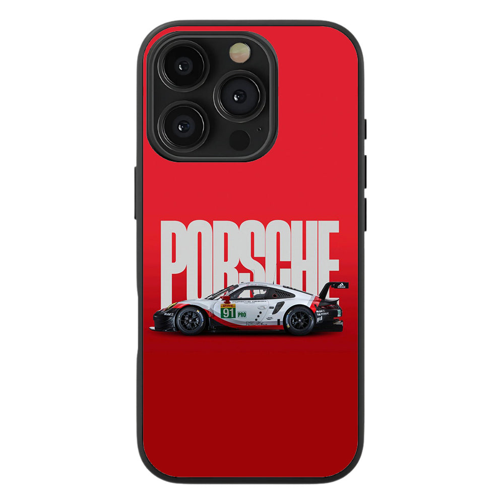 Porsche Racing Redline Premium Tempered Glass Case