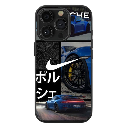 Porsche Blue GT3 RS Premium Tempered Glass Case