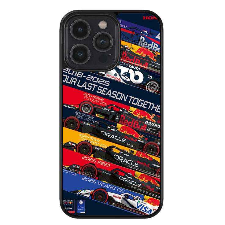 Oracle Red Bull Racing Car Lineup Glossy Metal TPU Case