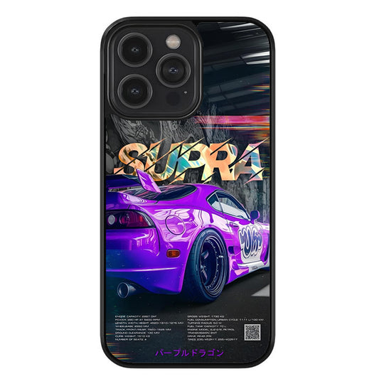 Purple Supra Drifting Glossy Metal TPU Case