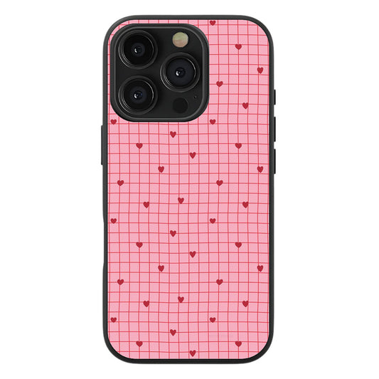 Sweetheart Graph Paper Premium Tempered Glass Case