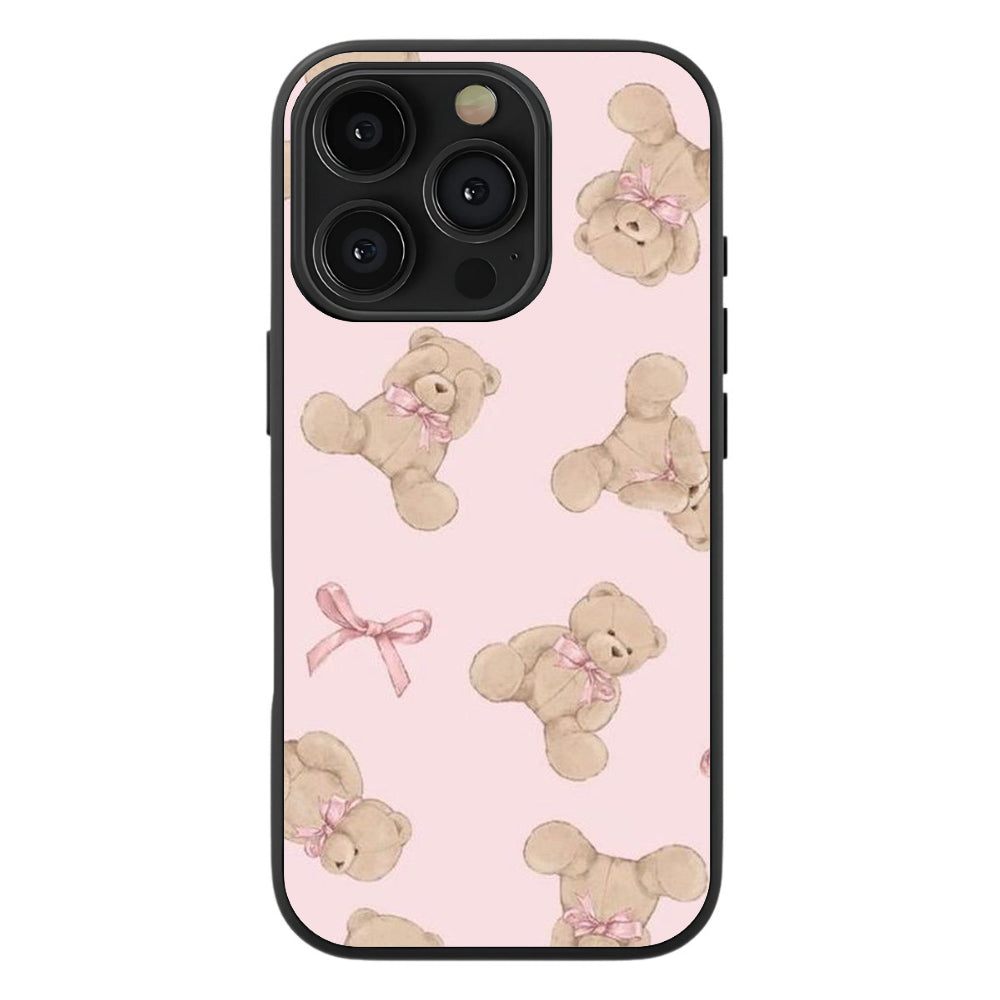 Teddy Ribbon Dream Premium Tempered Glass Case