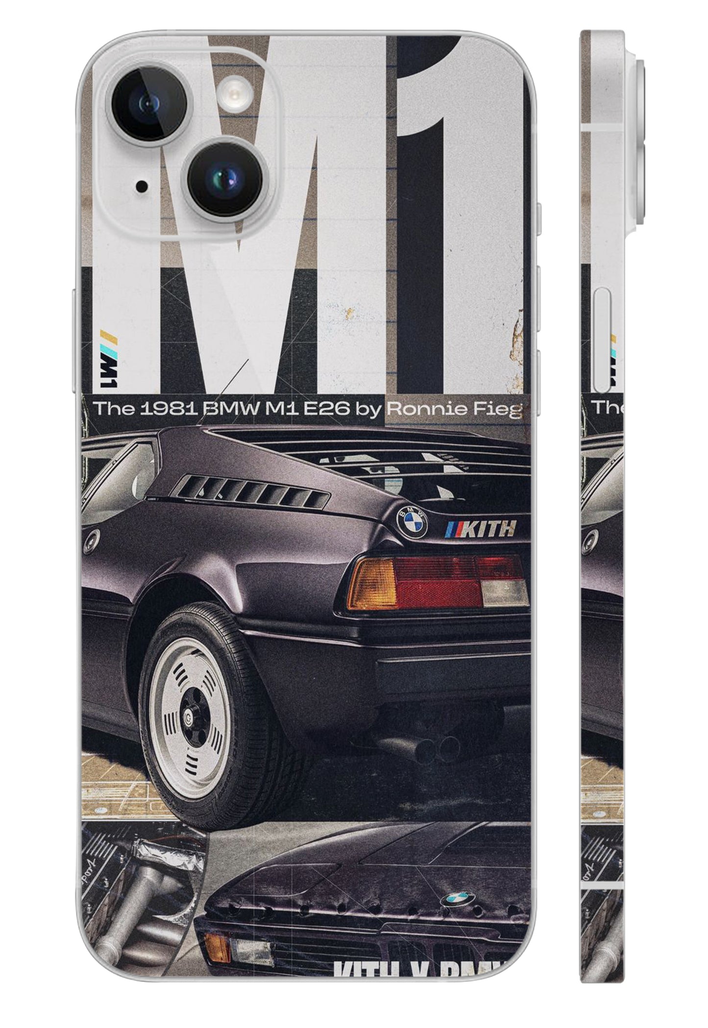 BMW M1 Vintage Poster Mobile Skin