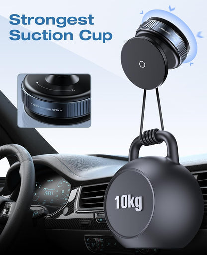 Famuzz india Vacuum Magnetic Suction Cup Phone Mount with 360 Degree Rotation