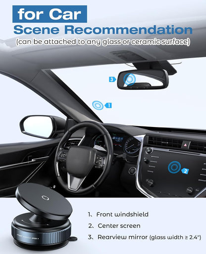 Famuzz india Vacuum Magnetic Suction Cup Phone Mount with 360 Degree Rotation