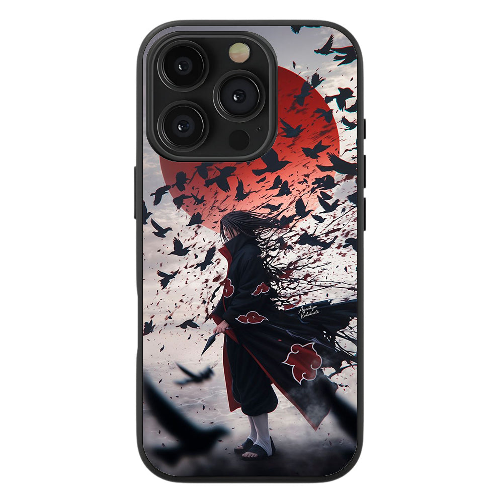 Itachi Uchiha "Crimson Moon" Premium Tempered Glass Case