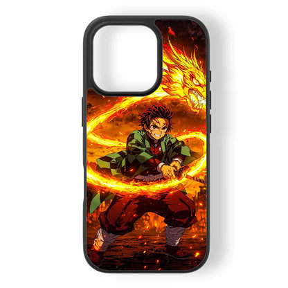 Demon Slayer "Flame Dragon" Premium Tempered Glass Case