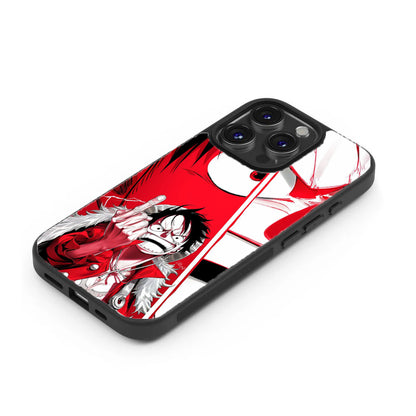 Luffy's Bold Statement Premium Tempered Glass Case