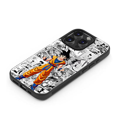 Dragon Ball Z Comic Style Premium Tempered Glass Case